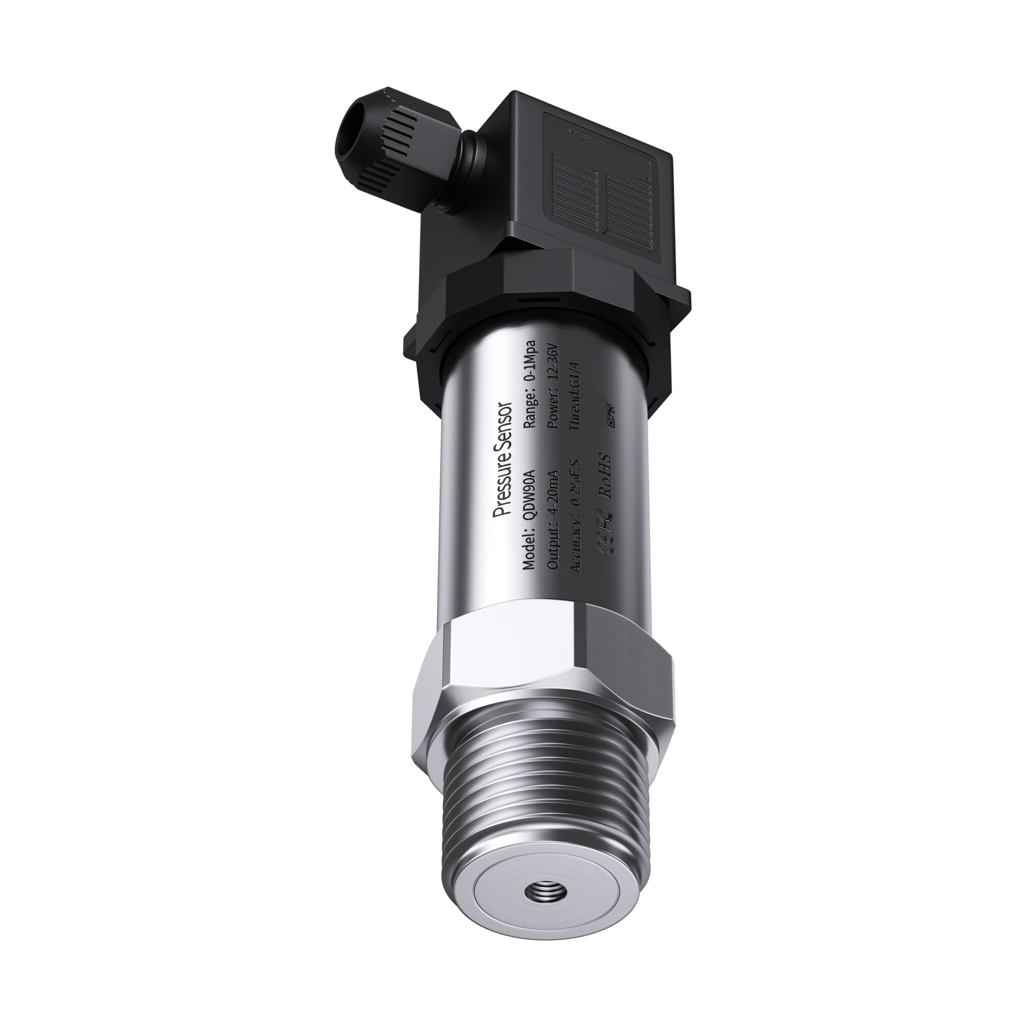 ANGGREK Drucktransducer G1/4 – Edelstahl, 0–10 Psi / 0,5–4,5 V Ausgang, Mit Überspannungsschutz – Für Wasser, Gas, Öl