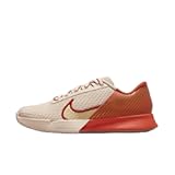 NikeCourt Air Zoom Vapor Pro 2 Premium Women's Hard Court Tennis Shoes (FB7054-105, Sanddrift/Gum Medium Brown/Metallic Gold) Size 7