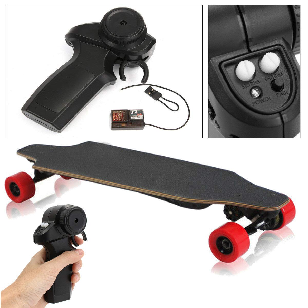 Mini télécommande universelle pour skateboard électrique 2,4 GHz, alimentation par batterie, récepteur portable électrique