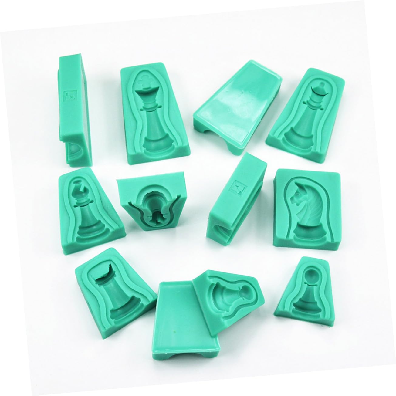 Stampo in Silicone per Cioccolatini a Scacchi 12 Pezzi Verde
