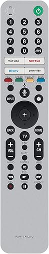 Allimity RMF-TX621U RMFTX621U Control remoto de comando de voz de repuesto compatible con Sony Bravia LED Smart TV XR-55A90J XR-65A90J XR-75Z9J