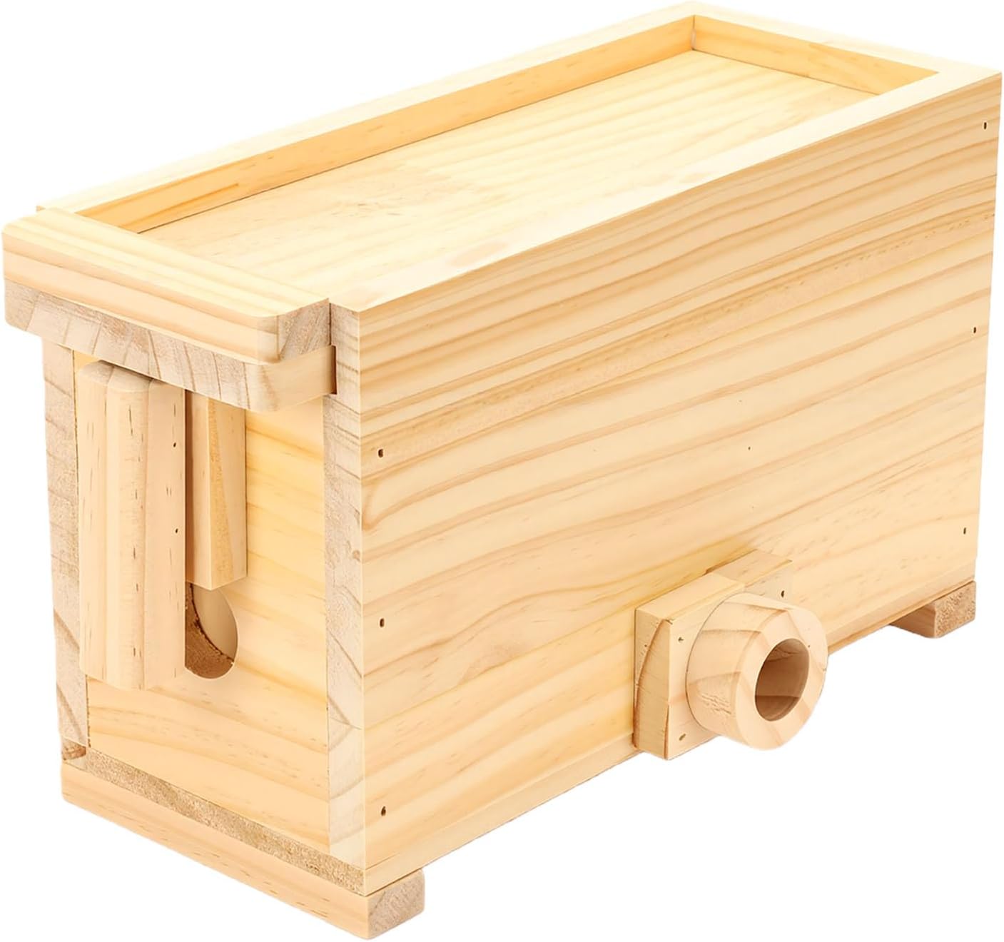 Diydeg Wooden Bellows, Hand Pulled Fireplace Air Blower Box with Stainless Steel Duct, for Tea Stove Traditional Handmade Wind Adjustable