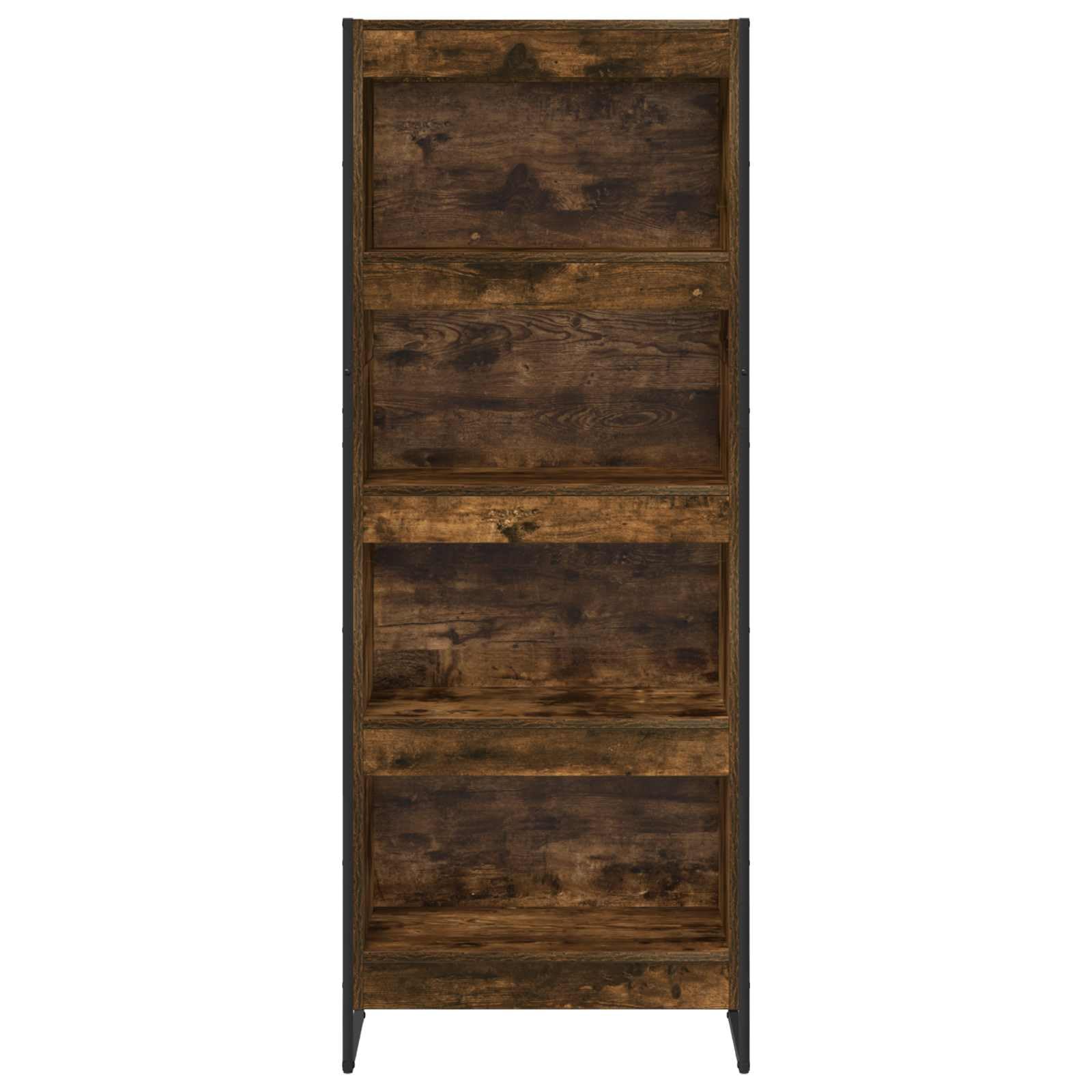 Raucharbe Regał na książki 60 x 30 x 155 cm, przemysłowy regał stojący z materiału drewnopochodnego z 3 półkami, stabilny do salonu, biura, sypialni