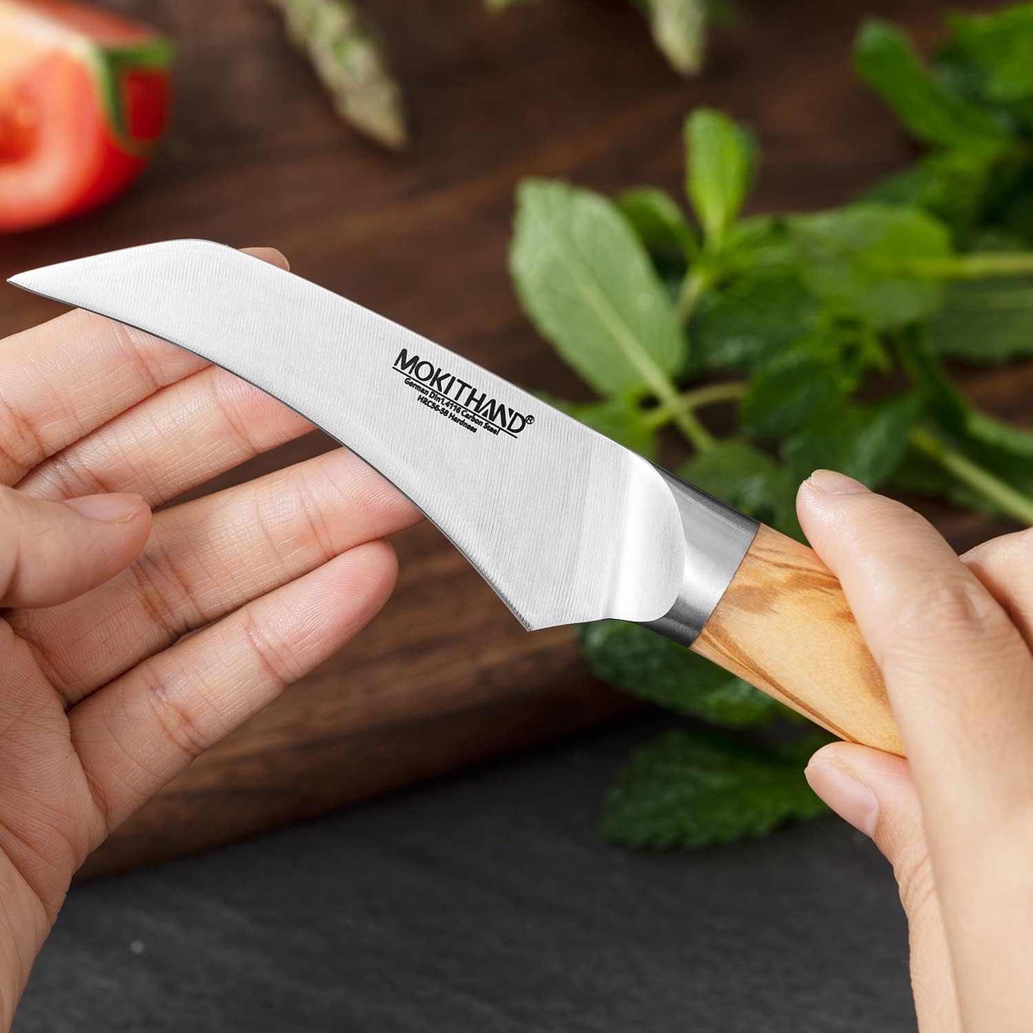 Buy Bird’s Beak Paring Knife, 3.5 Inch Professional Peeling Knife for