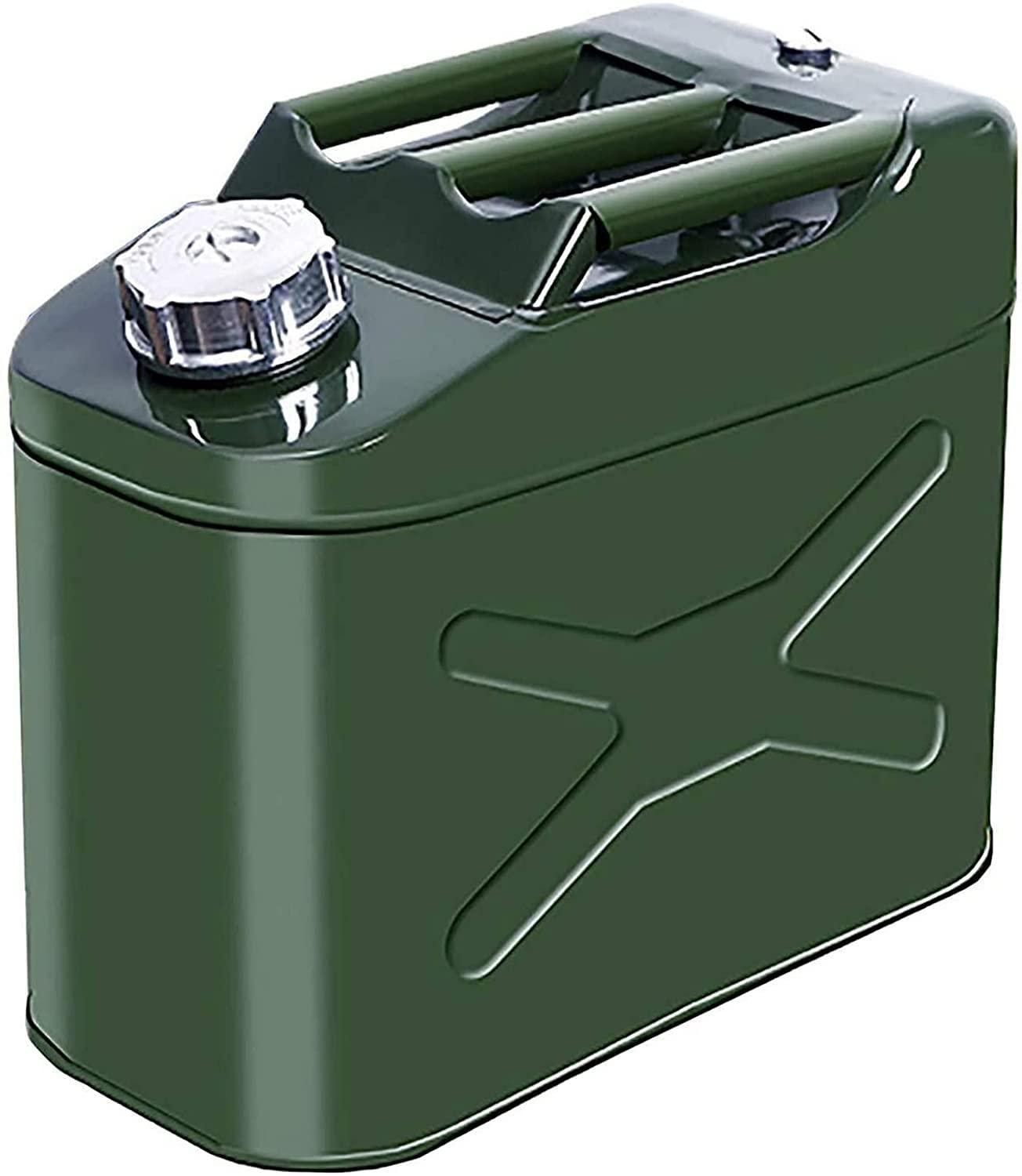 Tanica per Benzina Tanica in Metallo Portatile da 10 Litri con Tubo di Testa in Alluminio ， Contenitore per Olio Diesel A Benzina per Carburante ， Serbatoio Carburante di Riserva per Autoveicoli