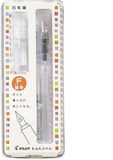 PILOT Kakuno Fountain Pen, Clear Barrel, Fine Nib