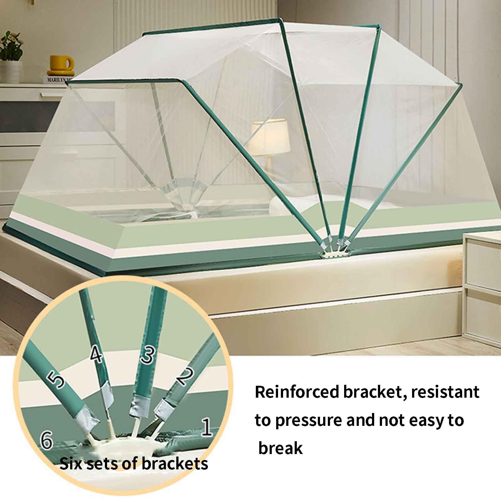 JUSHZ Moskitonetz Reise Doppelbett Reisebett Faltbar Mückennetz Bett Mosquito Net Outdoor Fliegennetz Verschlüsseltes Netzgarn Stabiler Langlebiger Metallständer Stummschaltung (pink,135x190x90cm)