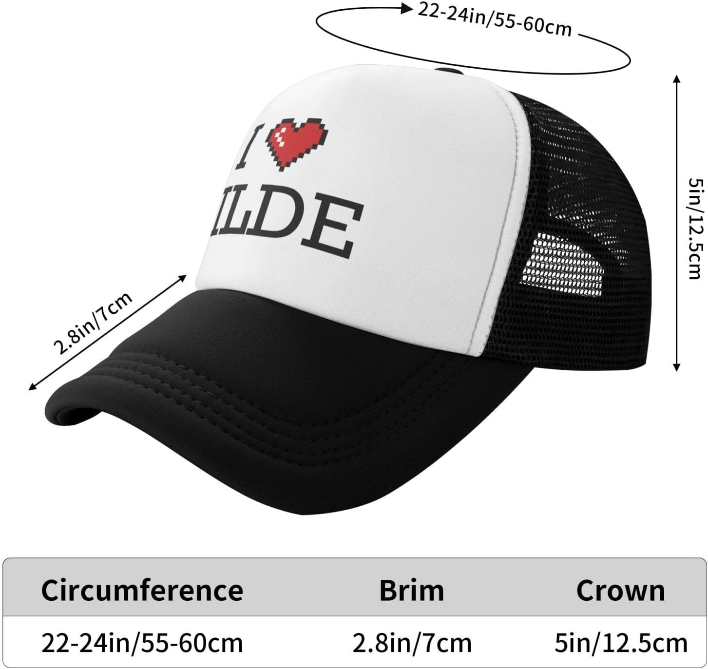 Embroidered Cap I Love Tilde Trucker Hats Golf Hat Funny