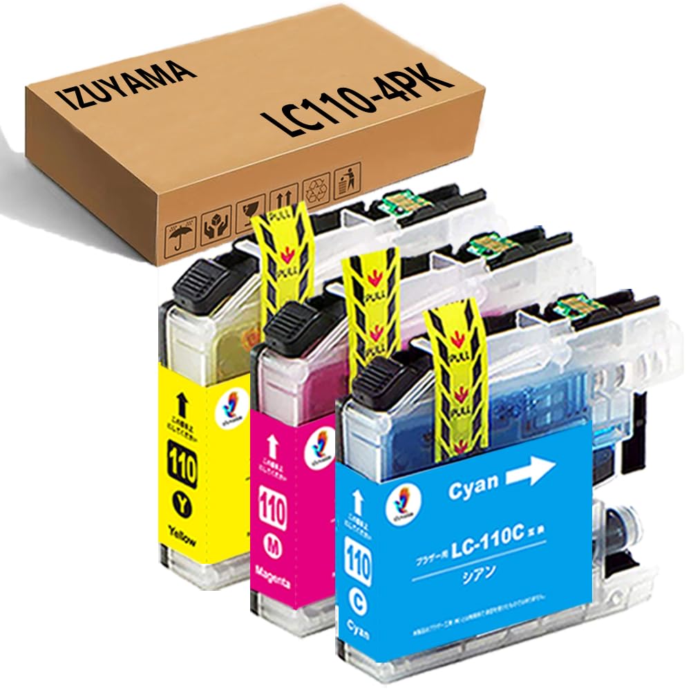 Amazon.co.jp: ブラザー(Brother)用 LC110-4PK 互換インクカートリッジ