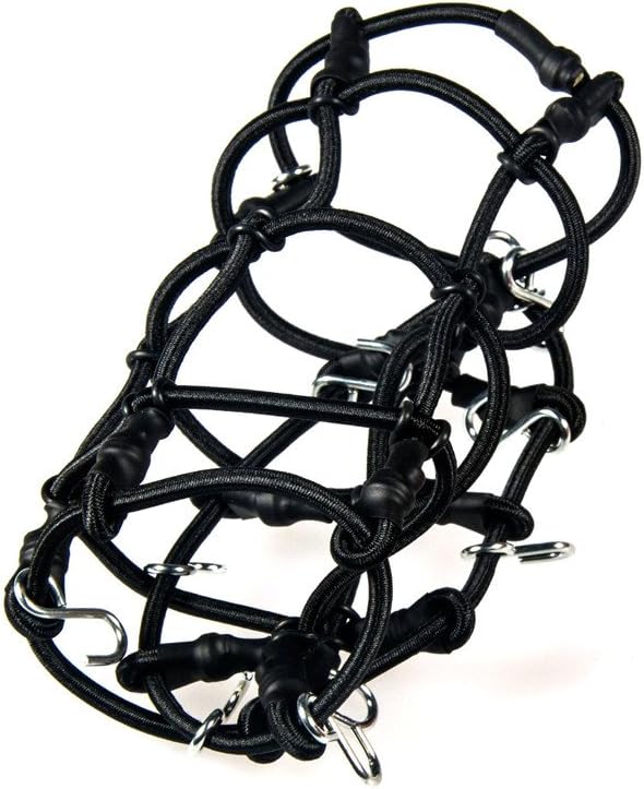 MOHERO 1/10 RC Elastic Luggage Net with Hook for 1:10th RC Vehicles RC Crawler Truck Car D90 TRX4 Roof Rack (Black)