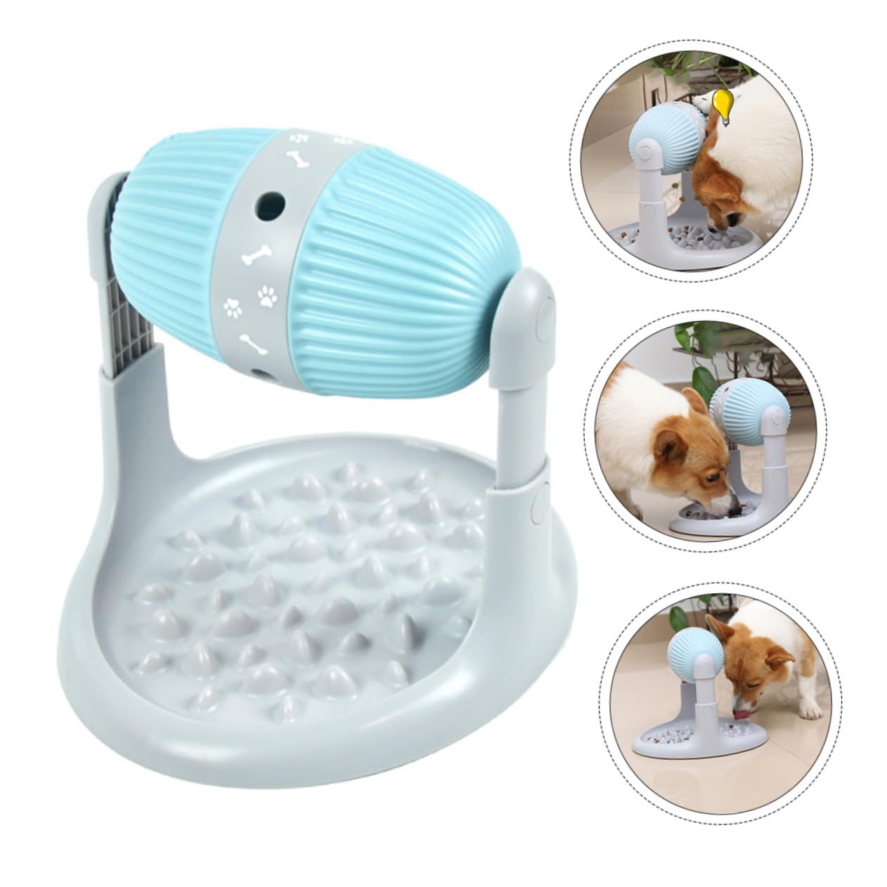 BESPORTBLE Distributore Di Cibo Lento Per Cani e Gatti Snack e Altezza Regolabile Realizzato in Materiale Durevole Per Uso Interattivo e Salutare