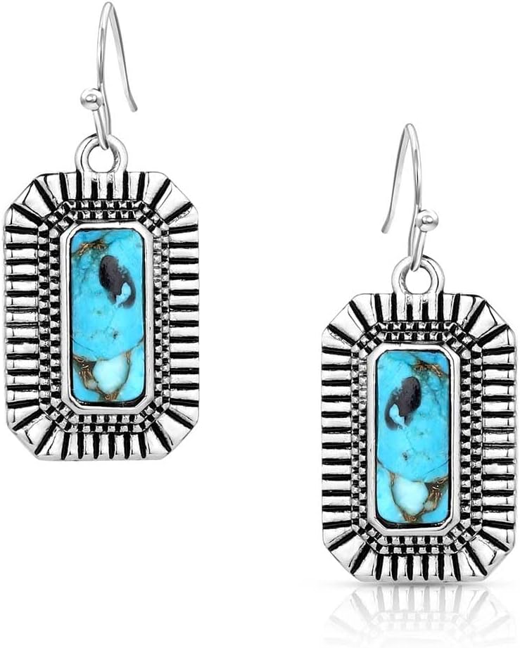 Montana Silversmiths Western Lifestyle Crafted Turquoise Drop/Dangle Earrings