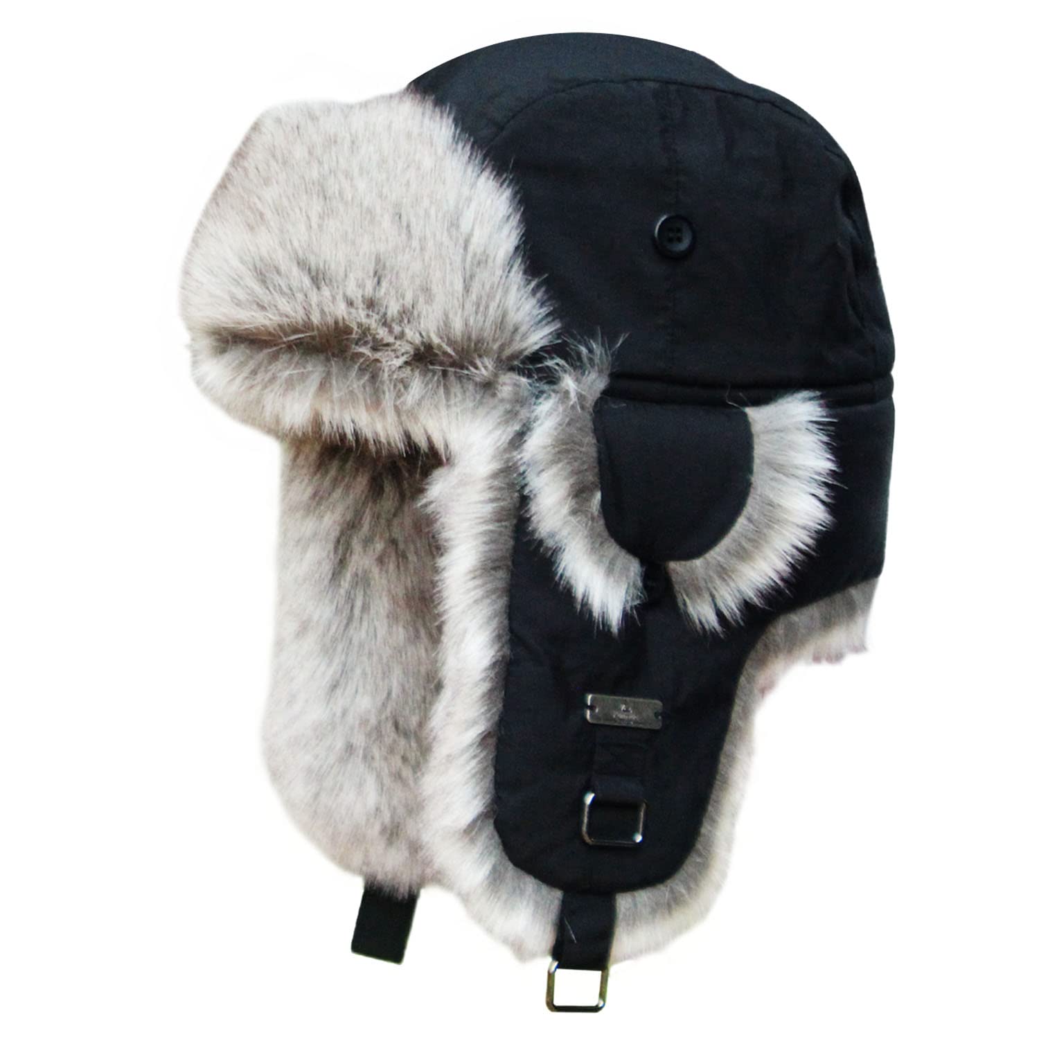Kurhatic Winter Trapper Hat,Warm Faux Fur Aviator Hat,Russian Trooper Hunting Ski Hat with Ear Flaps for Men & Women