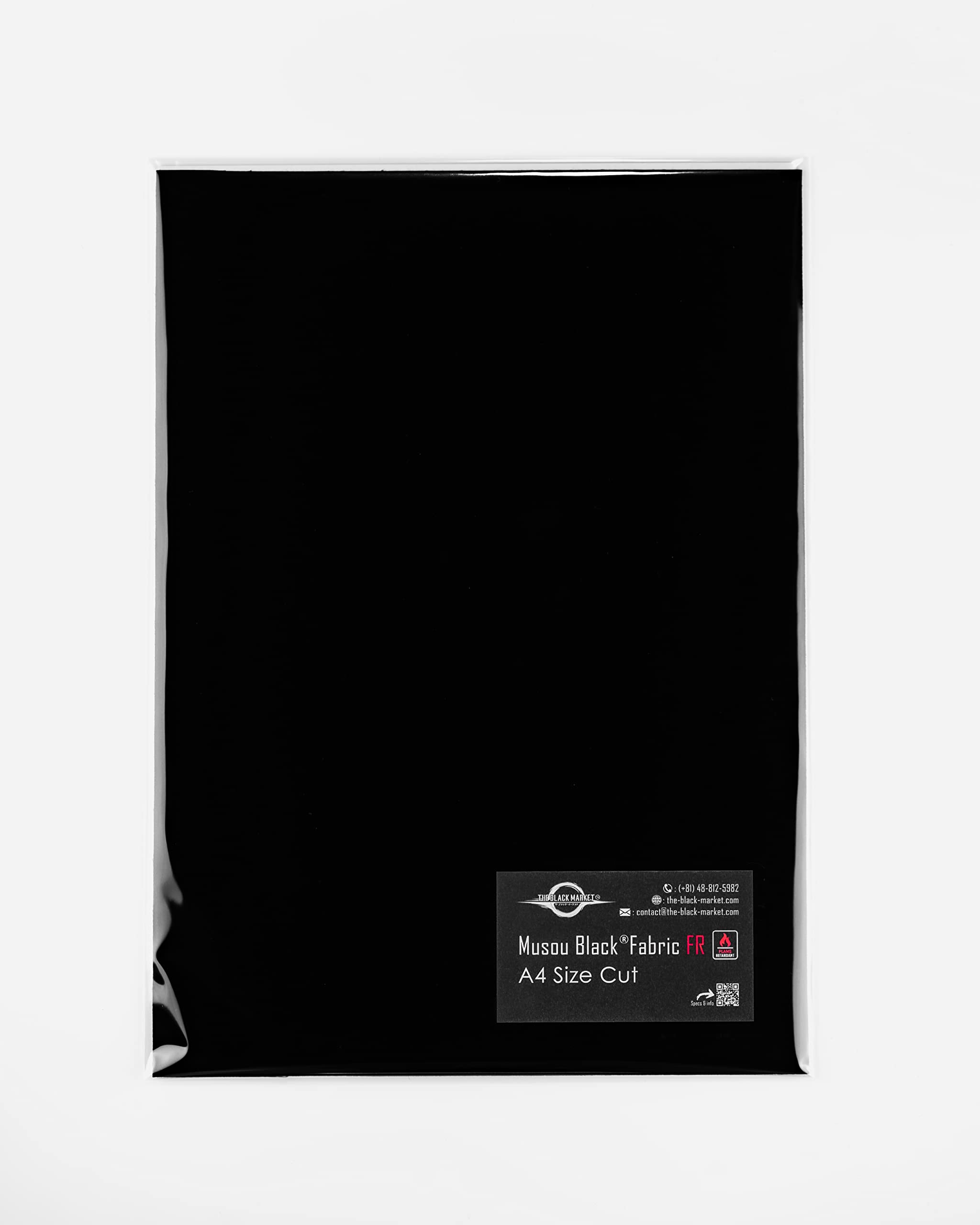 Musou Black Fabric FR (Tissu ignifuge le plus noir au monde, certifié selon les normes UE, US et CAN) (A4)