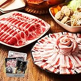 [IBERICO-YA] お歳暮 冬ギフト イベリコ豚 しゃぶしゃぶ セット 5～6人前 バラ肉 肩ロース肉 各500g つくね 20g×8個 計1160g 豚しゃぶ 豚肉 豚 鍋セット セボデグランデクラス 冷凍