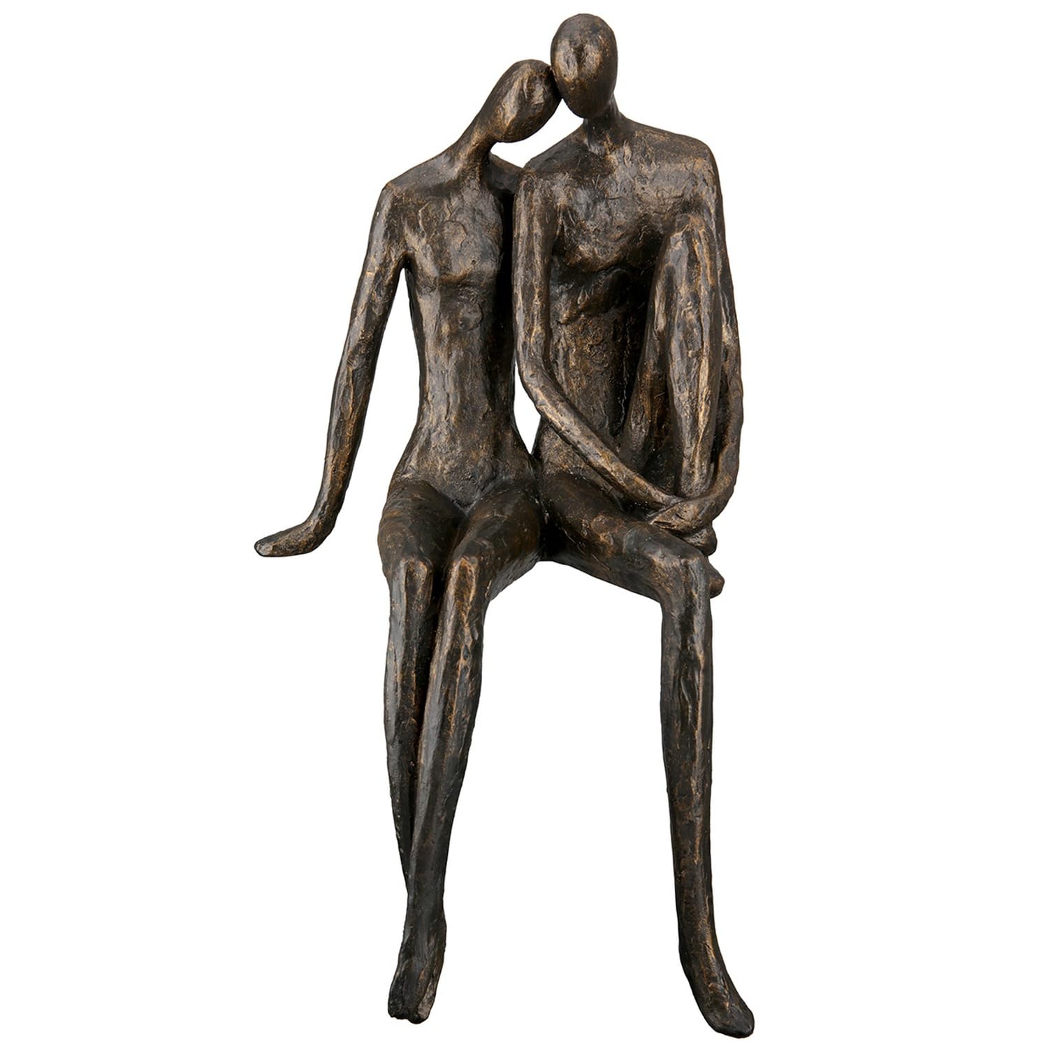 Casablanca Skulptur Couple, Deko Figur Bronze, Kunstharz Statue Wohnzimmer, Büro Dekoration H. 35 cm x B. 19 cm - Moderne Skulpturen Couple, Liebe, Hochzeit, Valentinstag