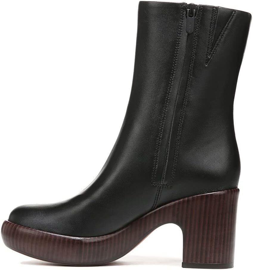 Vince Womens Nicco Clog Mid Calf Boot Black Leather 7 M