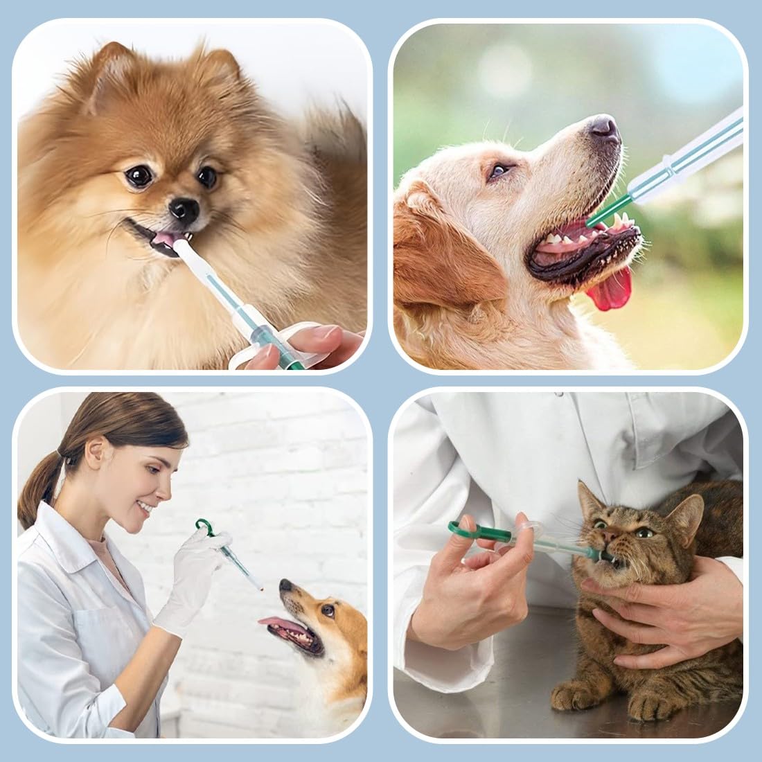 2 Pcs Feeder Medicine Syringes Gato, Alimentador De Tabletas Para Mascotas, Medicine Dispenser Pill Para Pets, Medicamento,Silicone Syringe Para Pets, With Soft Tip, Para Small Pets Dogs Cats