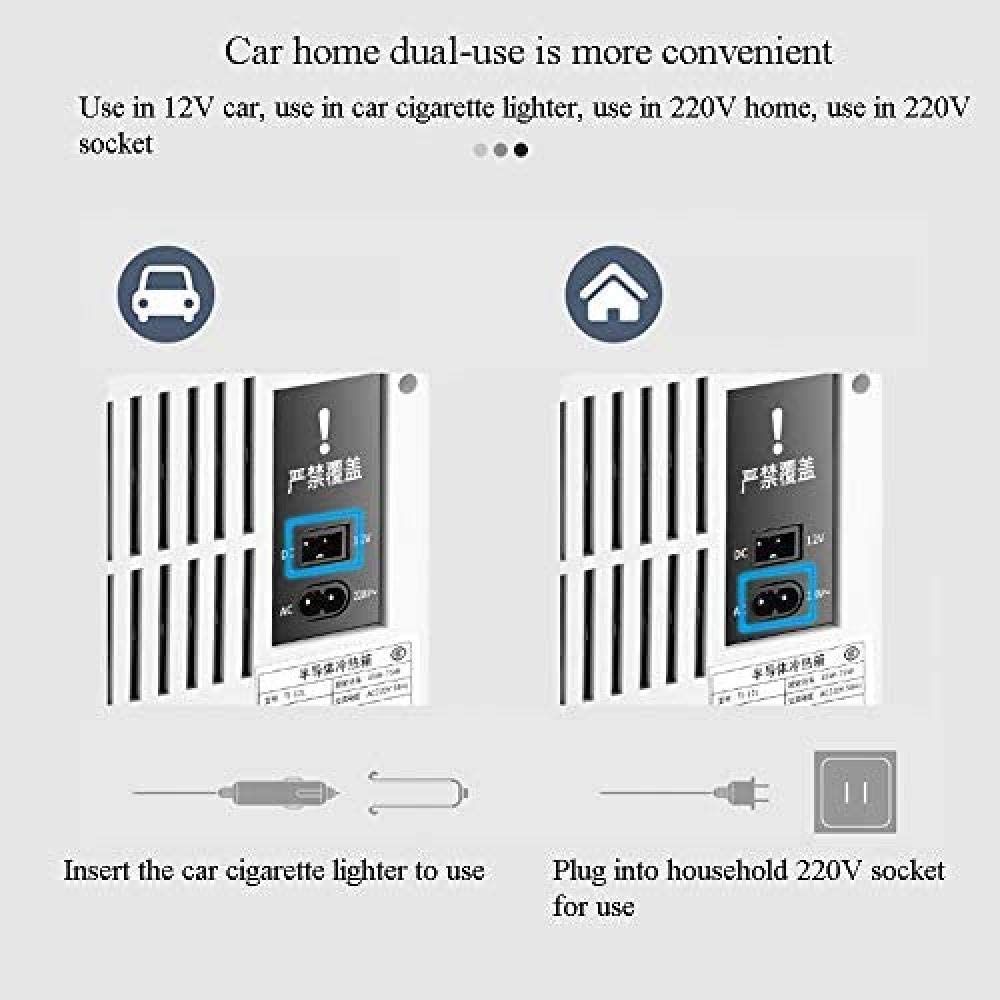 ZLM Frigorifero per Auto, Mini Frigo, Dispositivo di Raffreddamento e Riscaldamento, Sistema di Raffreddamento e Riscaldamento con Alimentazione CA/CC 12L