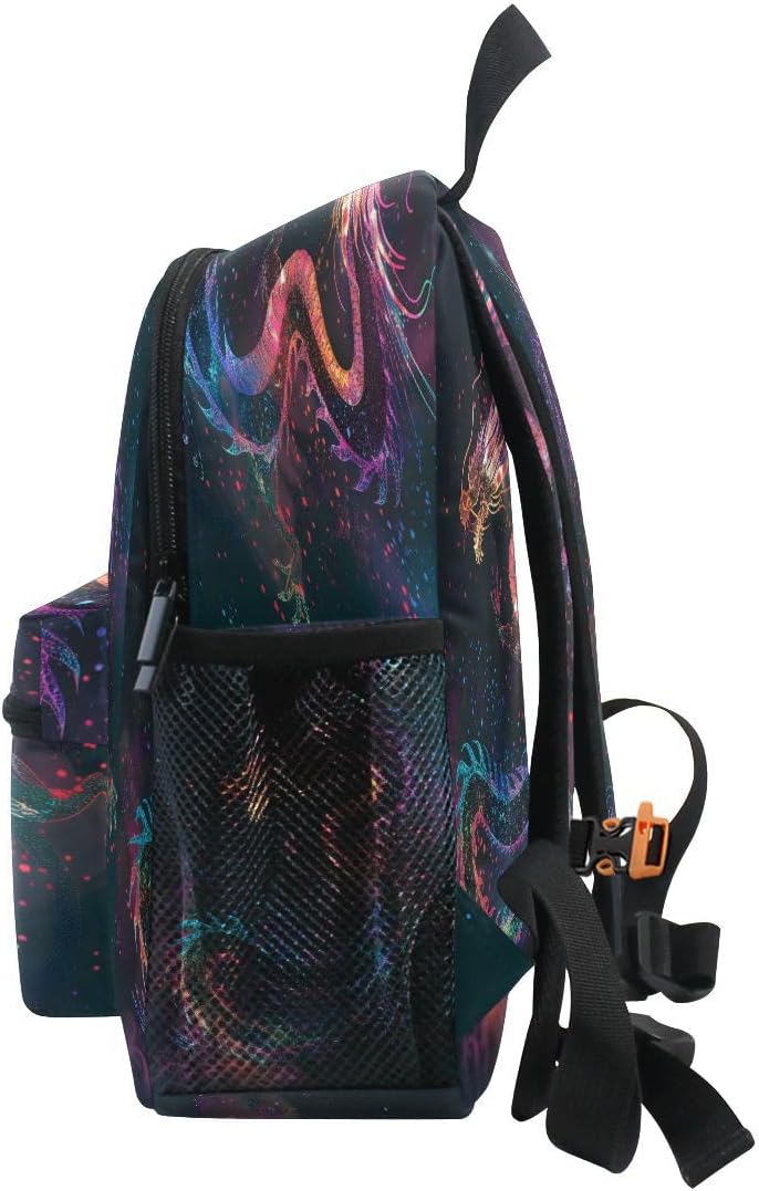 senya Cute Toddler Backpack Mini Travel Bag Rainbow Color Dragon for Baby Girl Boy Age 3-7