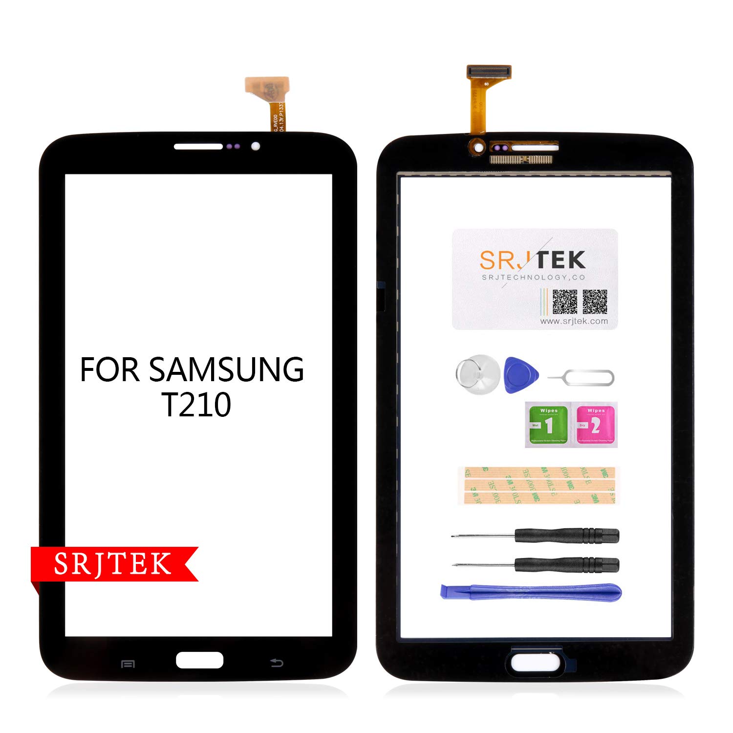 Touch Digitizer Glass Screen Replacement for Samsung Galaxy Tab 3 7.0 SM-T210 T210R T210L T217S 217A(WiFi Ver.No Speaker Hole)