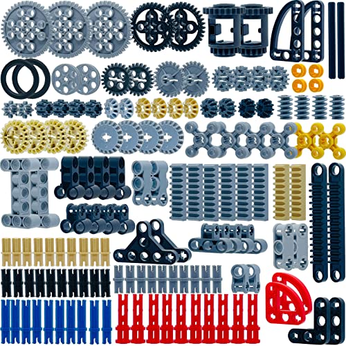 Tacyillu 145 Pcs Building Blocks Parts Gear And Axle Set Connectors Wheels Liftarm Pins Accessories Brick Sets Toys Tight Fit With Major Brands… #TOP9