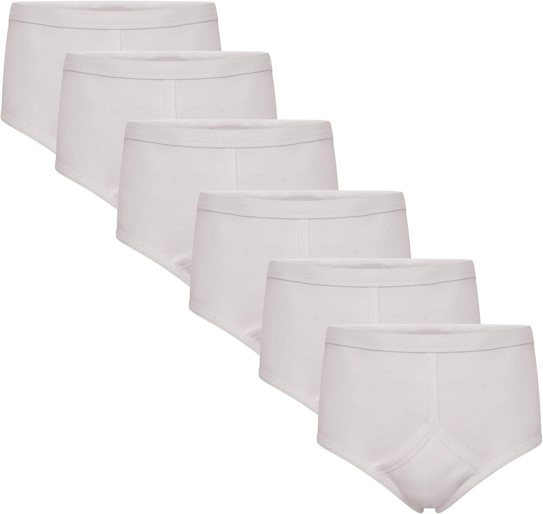 Keanu Mens Y-Front Underwear - 6 Pack - 100% Pure Interlock Cotton - Assorted, Blue, Black & White Colour Packs - S M L XL 2XL 3XL 4XL 5XL