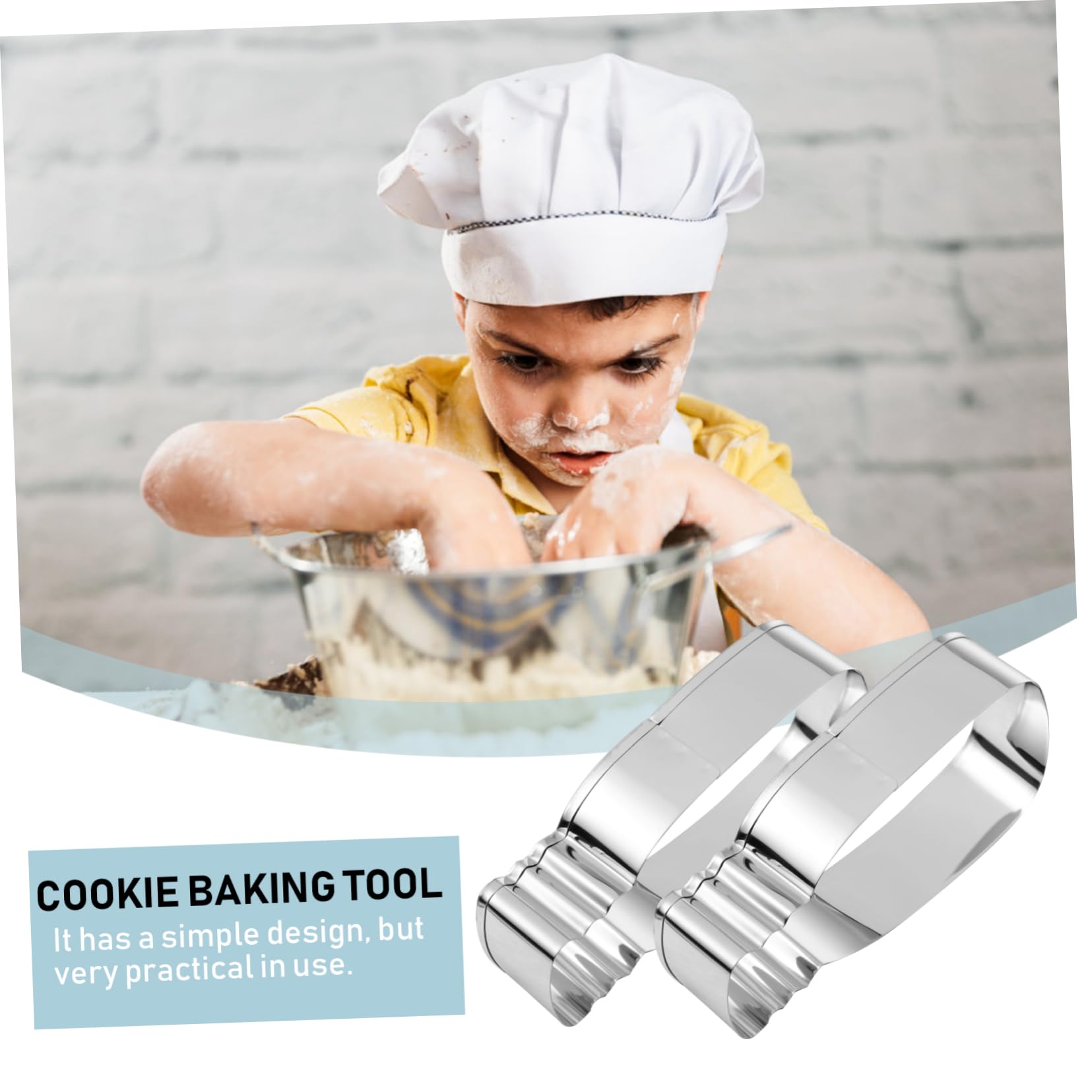 Ciieeo 20piezas Moldes De Galletas Inoxidable Forma De Botella De Leche Utensilios De Repostería Prácticos Para Hornear Galletas