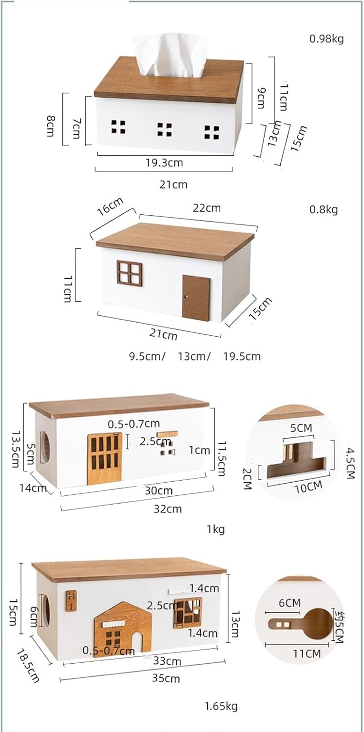 Cable Management Box Cable Storage Box Wooden Hidden Cable Protector Creative TV Computer Cable and Power Strip Storage Box Home Office Line Management Cable Cords Organizer Boxes (Color : Style 2