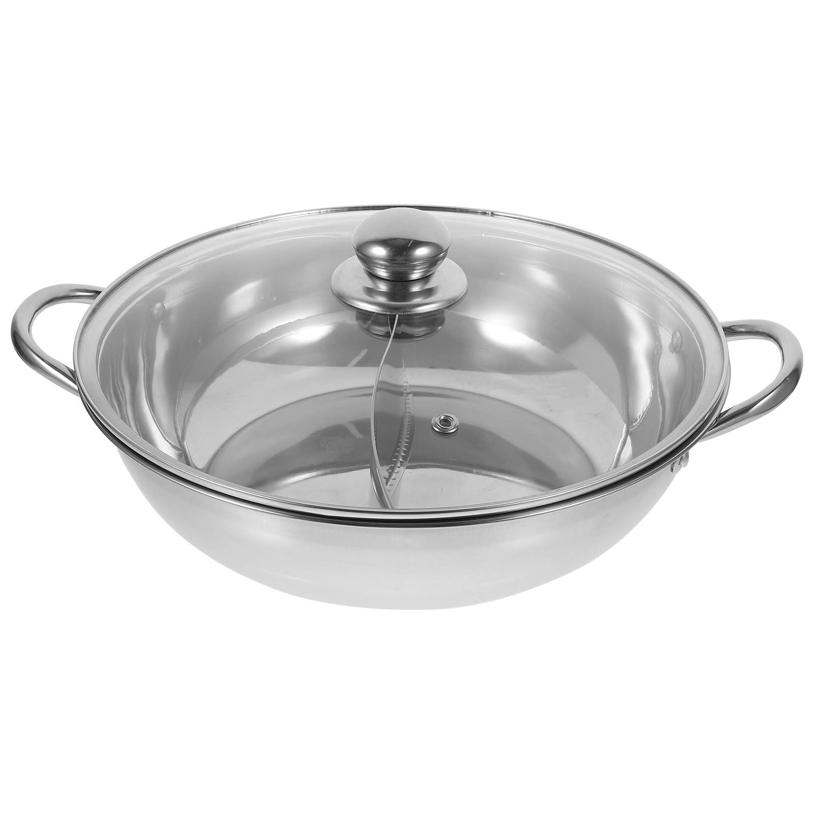 Casserole à fondue divisée en verre avec poignées amovibles Zerodeko