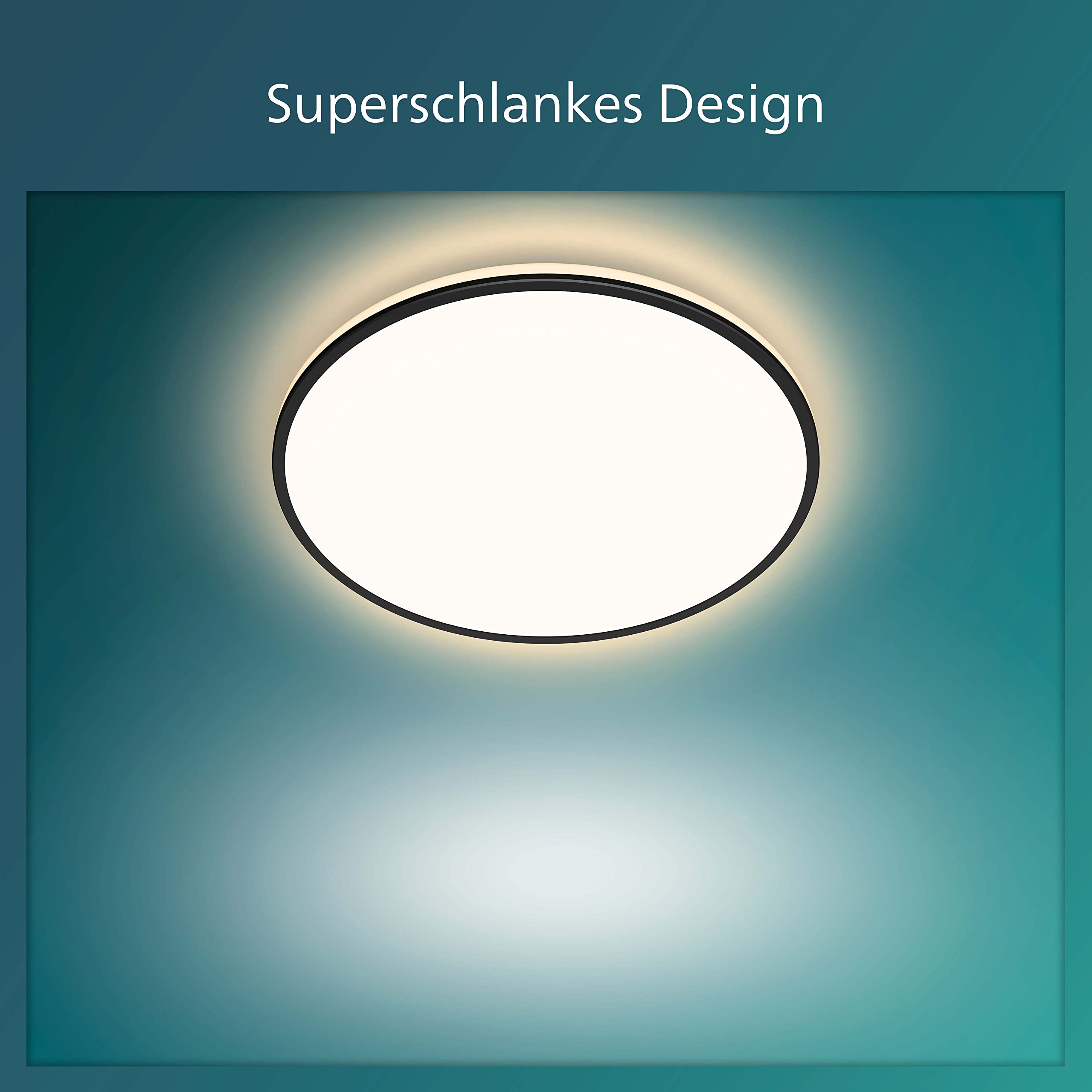 PHILIPS LED Ozziet Deckenleuchte, SceneSwitch, Schwarz