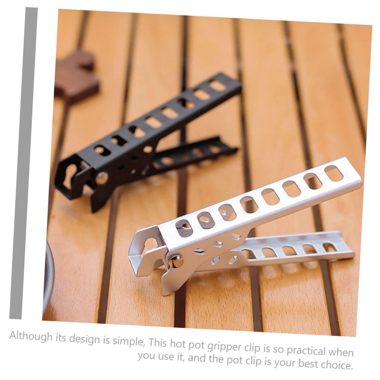 FELTECHELECTR Portable Scald Pot Clip Tongs for Air Fryer Camping and Home Use Gripper for Hot Dishes Outdoor Cooking Bbq and Kitchen Essential