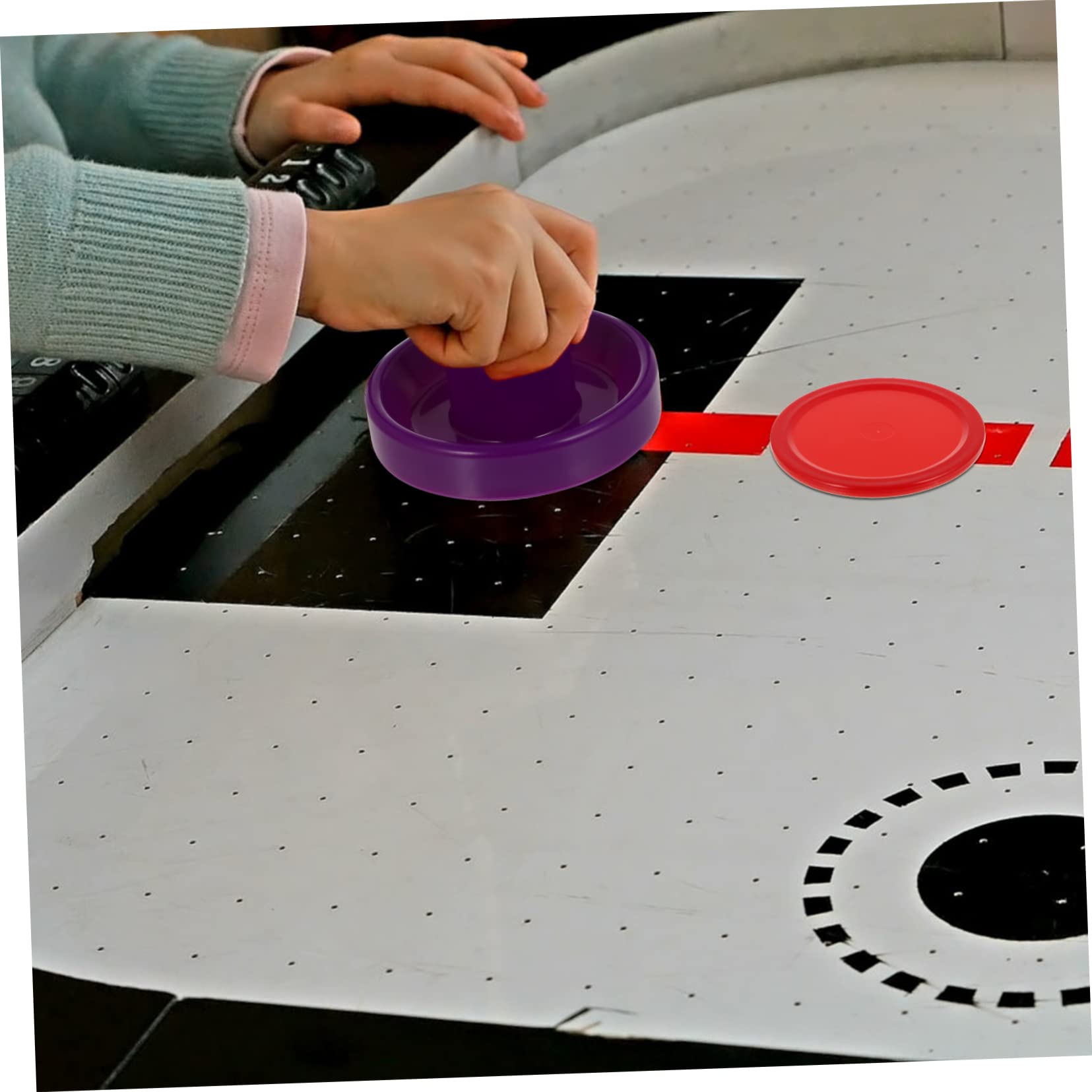 ibasenice Set de Palets Poussoirs de Hockey Air avec Accessoires de Remplacement pour Jeu de Table