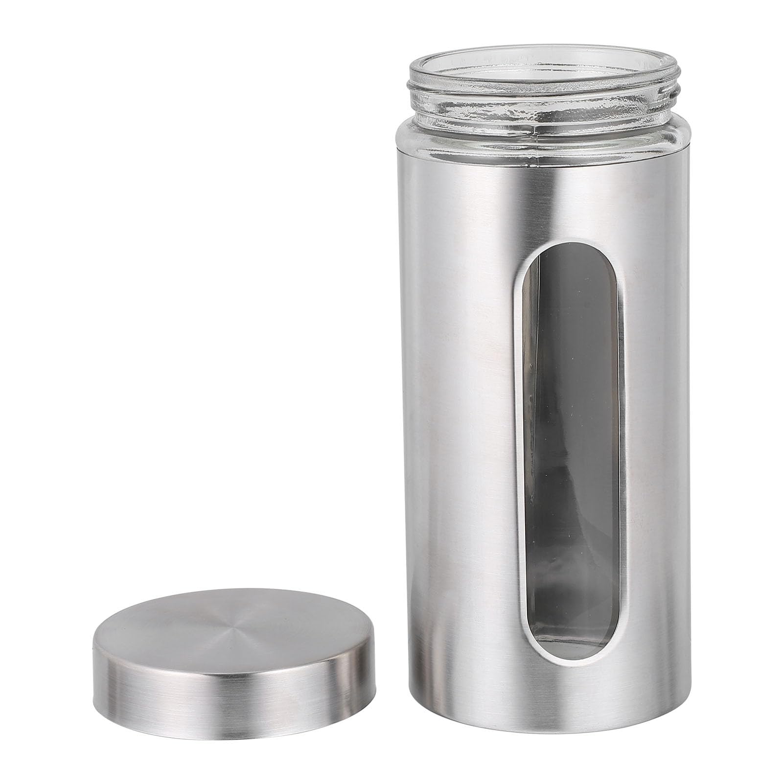 Barattolo in Vetro e Acciaio Inox Ermetico per Caffè e Alimenti