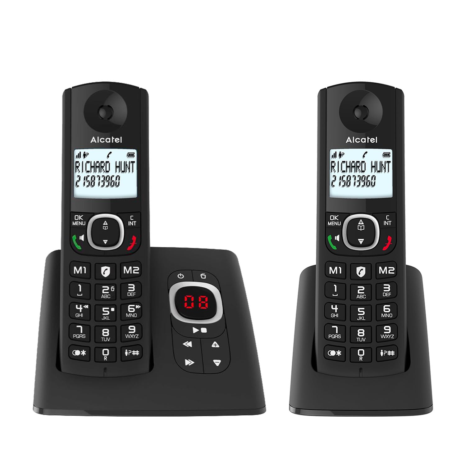 ALCATEL F530 Voice Duo Téléphone Fixe Sans Fil DECT Avec Répondeur Noir