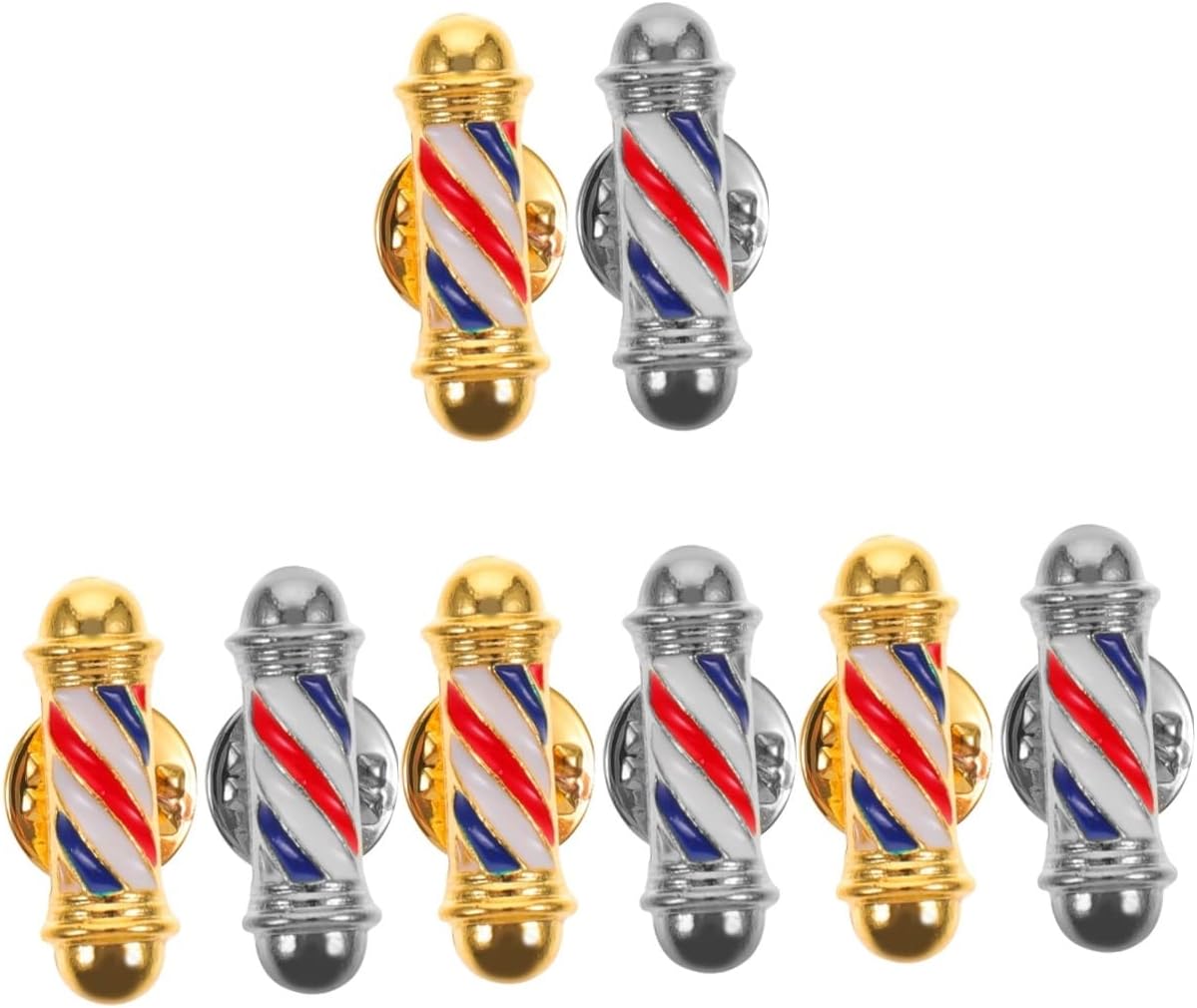 8pcs Barber Shop Brooch Stylish Hairdresser Light Lapel and Decorative Accessories for Fashionable Outfits