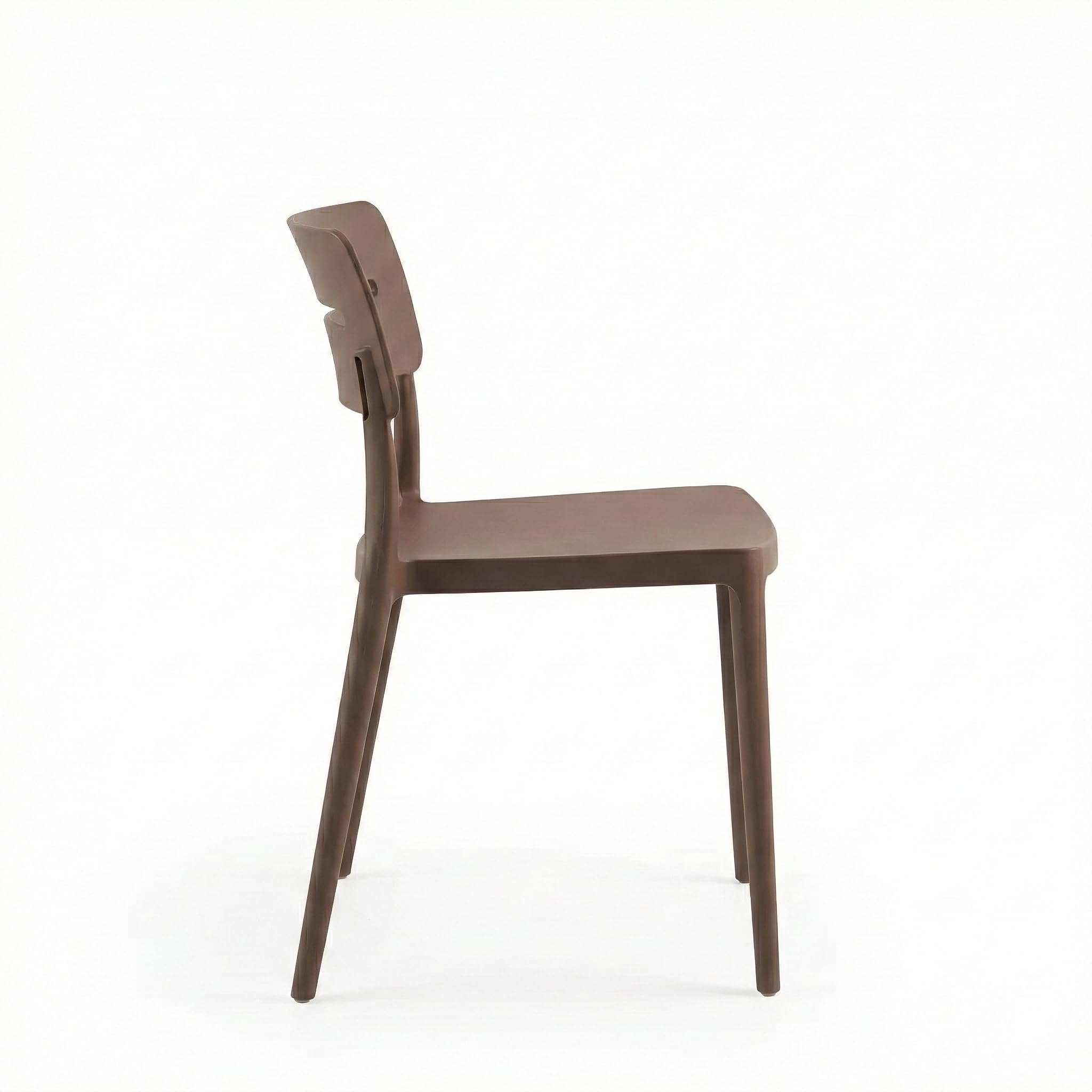 Cribel Set 4 Sedie Bella Bronzo in Polipropilene | Sedie Impilabili per Cucina, Sala da Pranzo, Giardino e Bar | Design Moderno, Resistenti e Facili da Pulire (BRONZO)