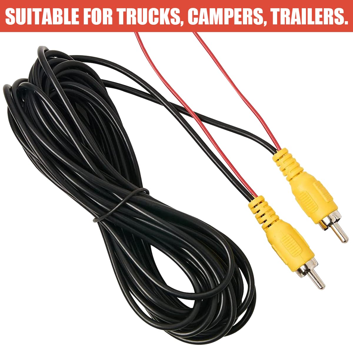 Auto Wayfeng WF® 10 Mètres Câble Vidéo RCA Pour Stationnement De Voiture Vue Arrière Caméra De Recul Connecter Le Moniteur De Voiture Câble De Déclenchement DVD 10M