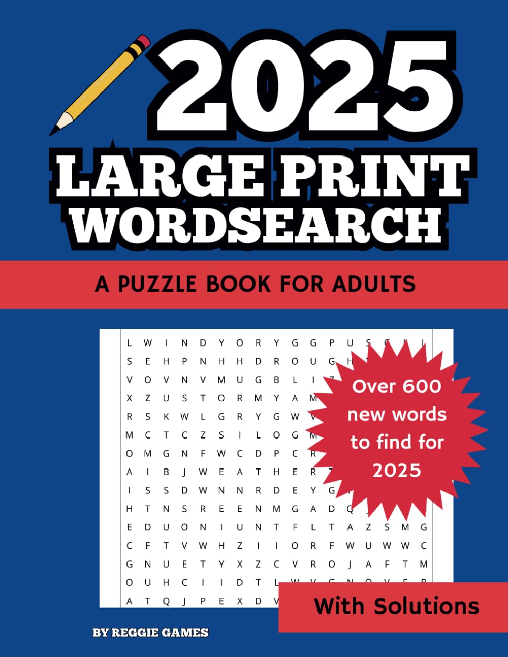 2025 Large Format Wordsearch: A Puzzle Book for Adults
