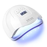 UV Light for Gel Nails-120W High-Power lámpara para uñas with 36 LED Beads&365-405nm Dual Wavelength for Rapid Curing,No Dark Hands&Eye-Safe Design, Smart Sensor Tech,for Home&Salon Use in Sleek