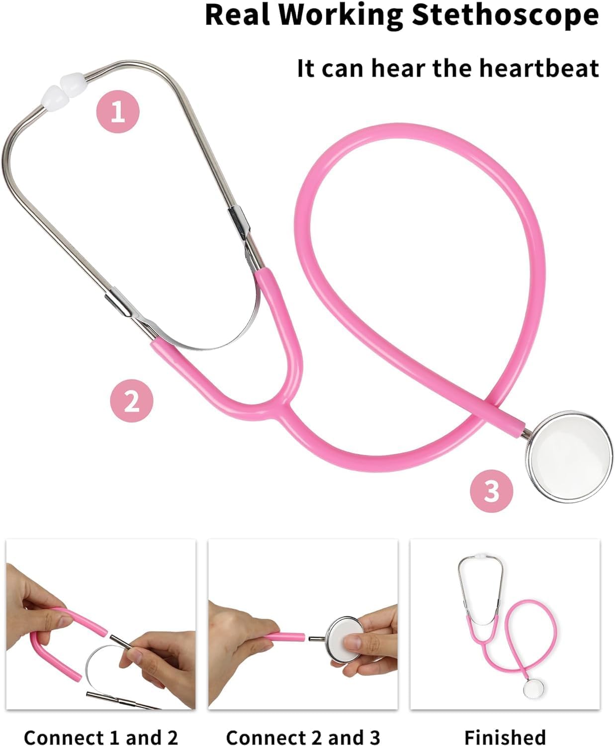 ANPHILE Vet Costume for Kids, Kids Veterinarian Costume, Toddler Doctor Vet Play Set, Career Day Costumes for Girls - Image 5