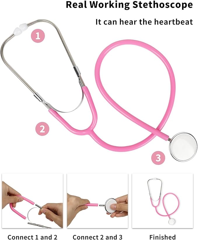 Disfraz de veterinario para niñas, set de juego de doctor miniatura 5