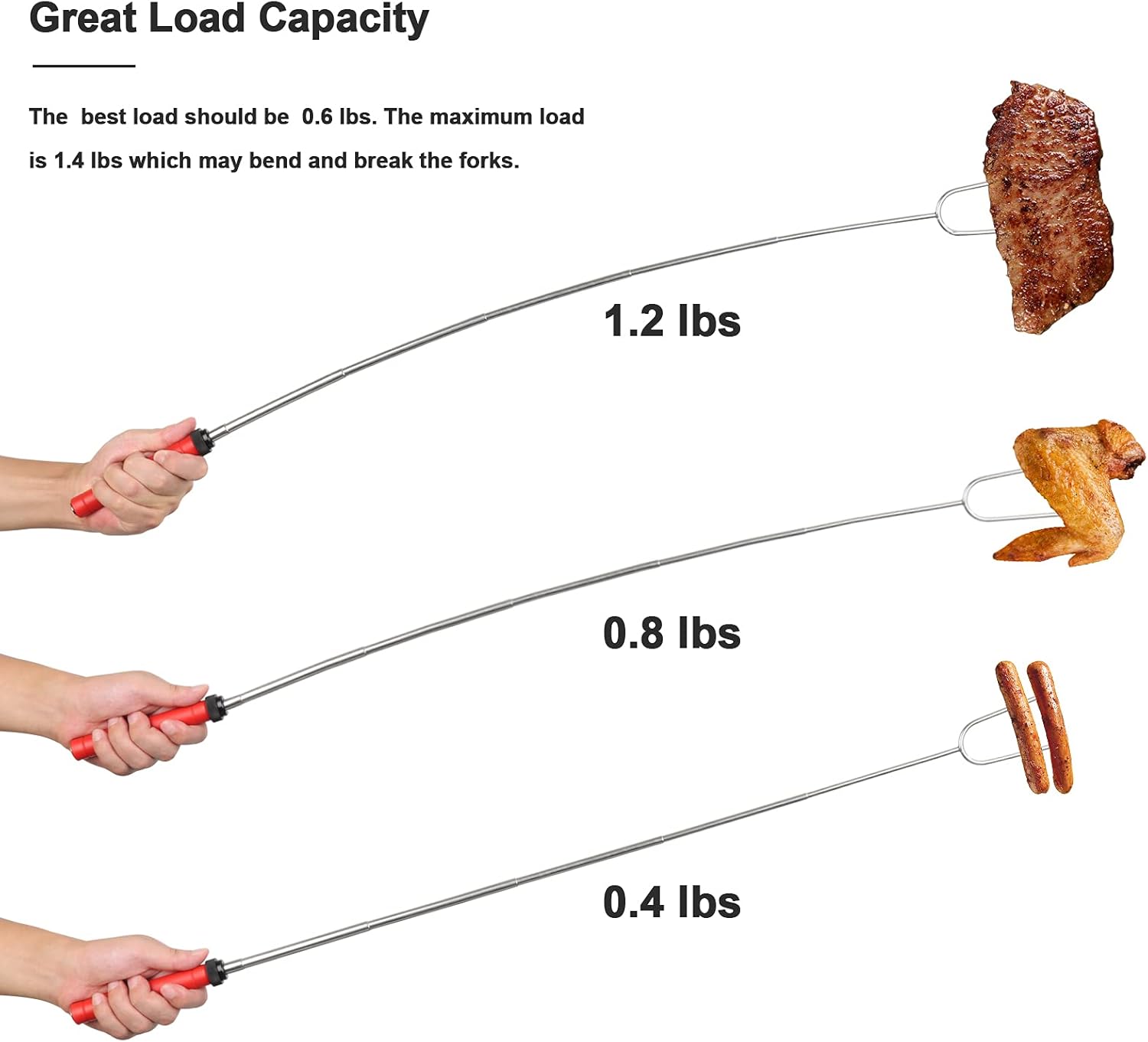 Marshmallow Roasting Sticks for Campfire, 8 Packs Telescoping Smores Skewers for Fire Pit, 34 Inch Forks Extendable Hotdog Camping Fire Forks with Colored Handel, Barbecue Forks for Bonfire & Grill : Patio, Lawn & Garden