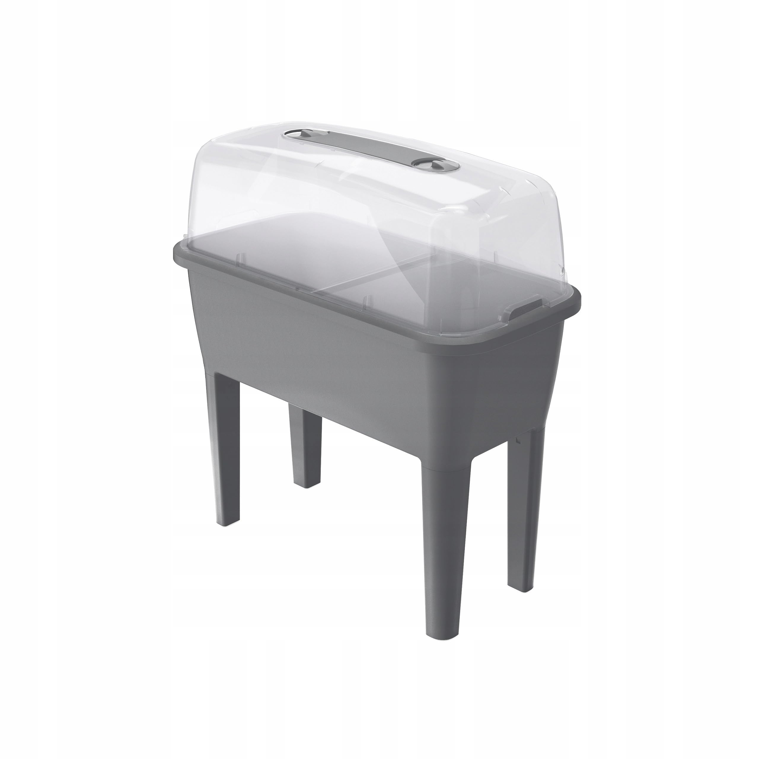 B2c Grey Elevated Greenhouse Plastic Raised Garden Bed Planter Pot Box Plant Lid 3 Colour 52 Litres (, 52 Litres)
