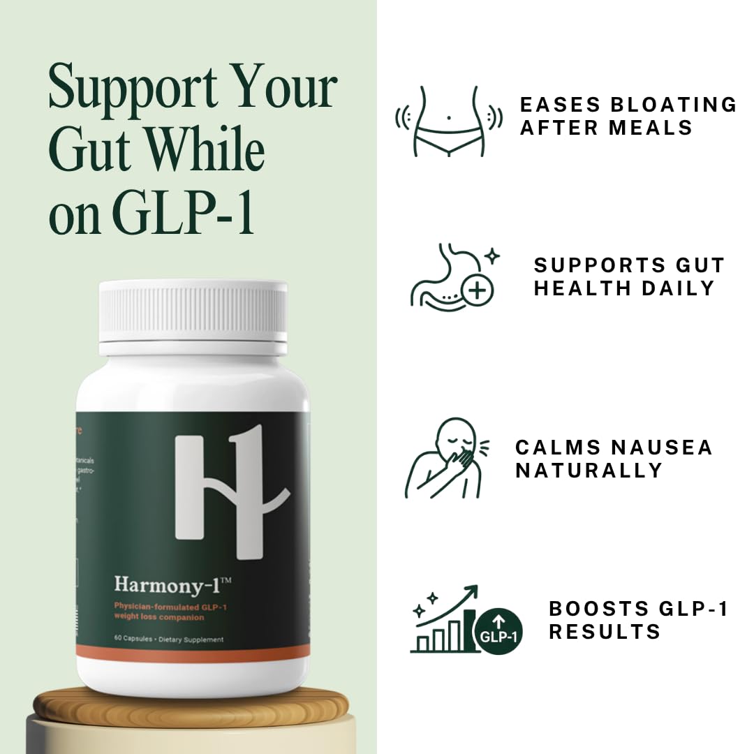 hormone harmony glp 1 Amazon.com: Harmony-1 Physician Formulated GLP-1 Digestive Support —  Bloating, Nausea & Gut Discomfort Relief — Digestive Enzymes + Probiotics —  GLP-1 Companion Supplement — 60 Capsules : Health & Household
