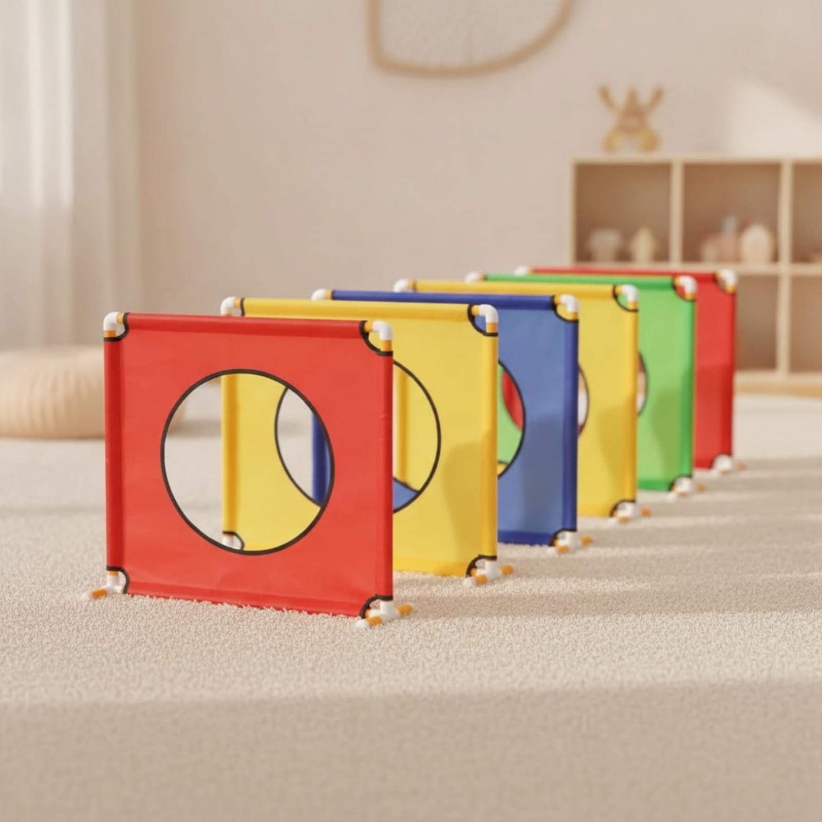 4 Pièces Panneau à Exploration Stable, Panneau Tunnel Jeu, Léger, J, pr École Maternelle, Enfants