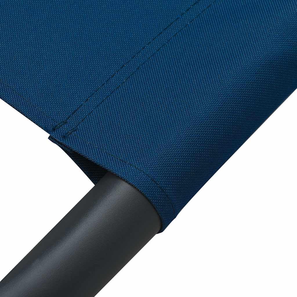 vidaXL Lit de Repos d'extérieur avec auvent et oreillers Bleu