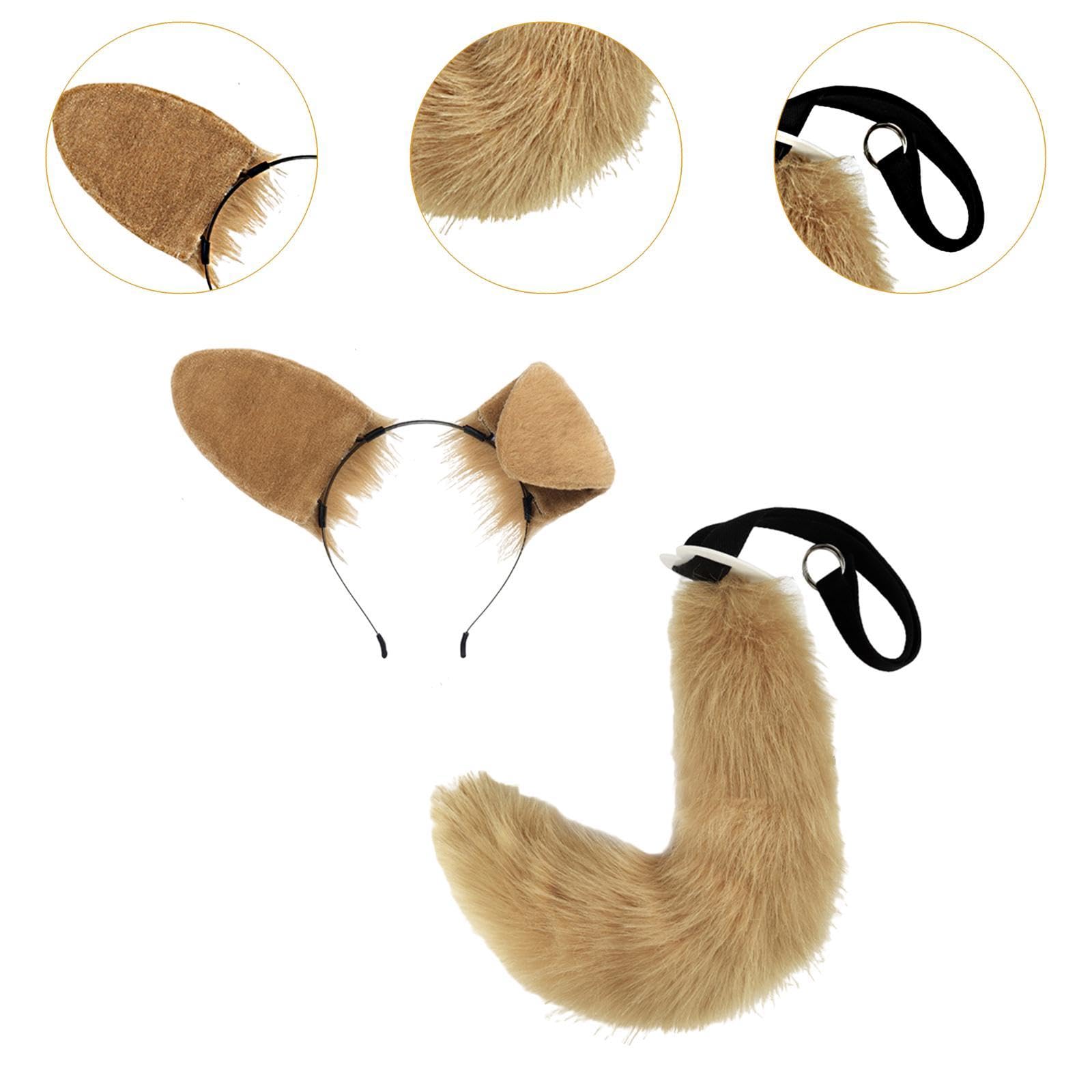 Amazon.co.jp: kowaku 動物の耳と尻尾のセット コスプレ
