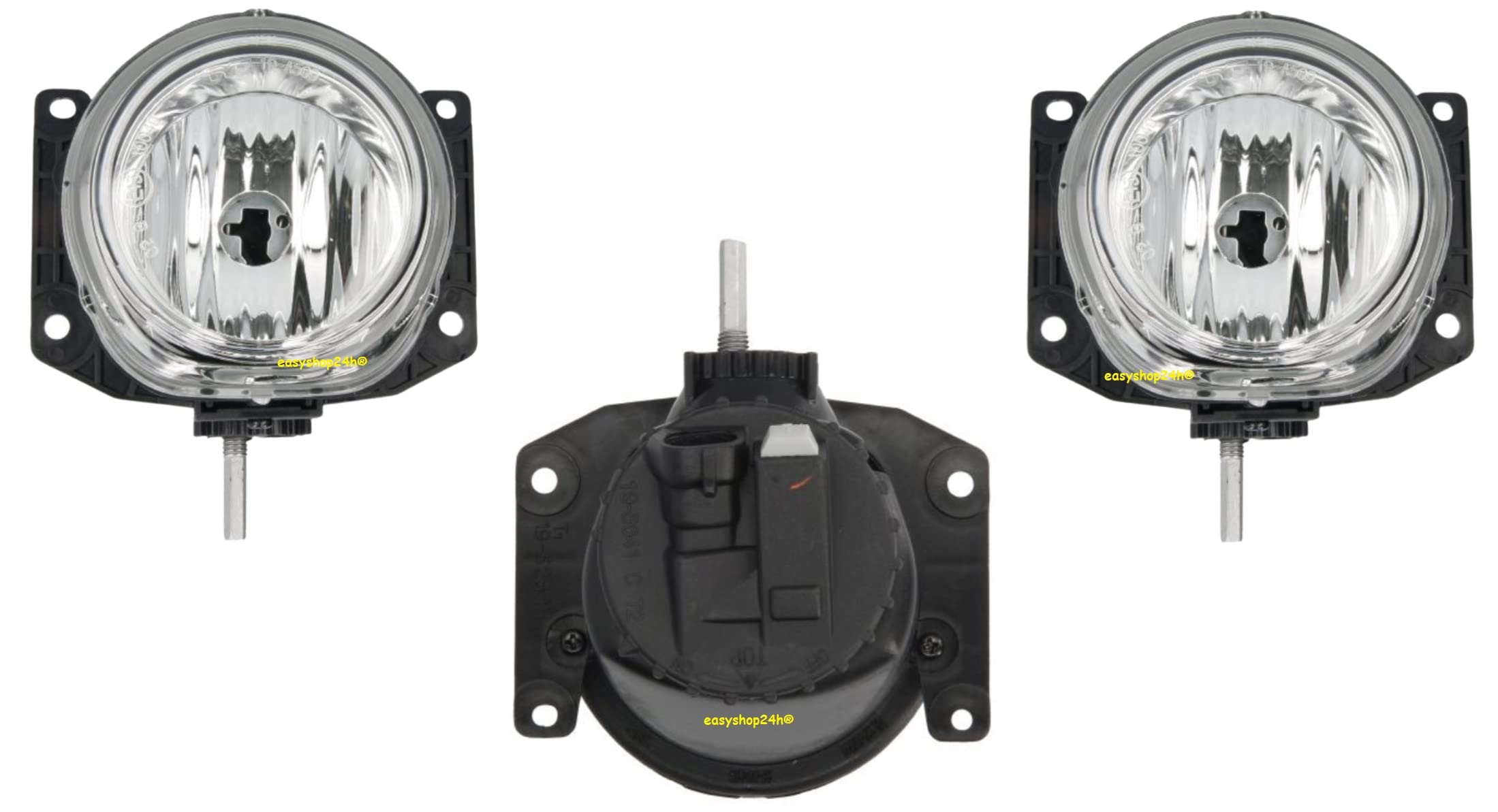 Set 2 Faro Fanale Proiettore Fendinebbia Sinistro e Destro Compatibile Per Alfa 159 Brera Spider Sportwagon da 2005 Cromato Lampadina Alogena H1 Fanalino Faretto Antinebbia Anteriore