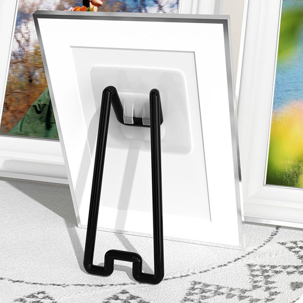 6 Pezzi Supporto per Foto, Supporti in Acciaio Inossidabile per Cavalletto, Portafoto Esposizione per Cavalletto, Pittura Album e Dipinti, Decorazioni per la Casa, Aggiustare Poster Pubblicitari